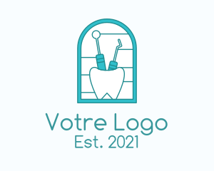 Oral Care - Tooth Dental Equipment logo design
