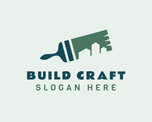 Paint Brush Building logo design