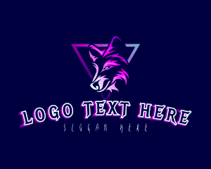 Triangle - Wild Beast Wolf logo design