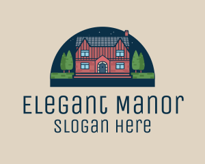 Manor - Evening House Manor logo design
