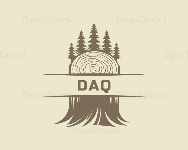 Forest Tree Lumberjack Logo