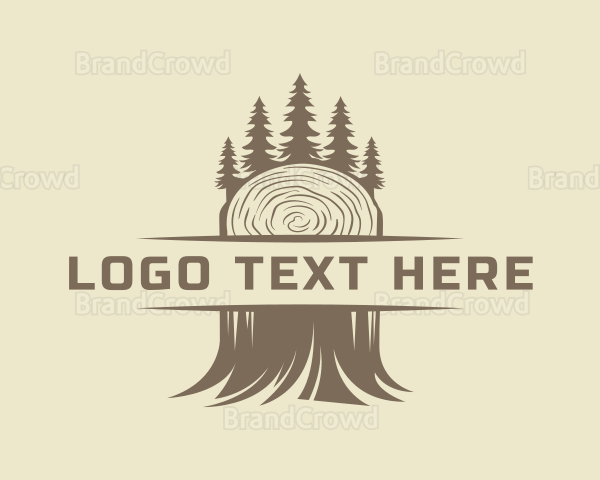 Forest Tree Lumberjack Logo