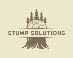 Stump - Forest Tree Lumberjack logo design