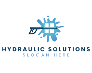 Hydraulic - Power Washing Window Cleaning logo design