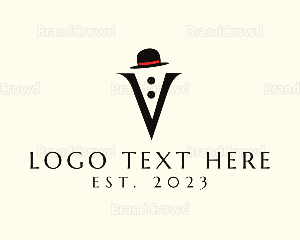 Tuxedo Collar Hat Logo