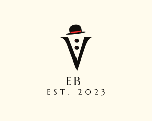 Couture - Tuxedo Collar Hat logo design