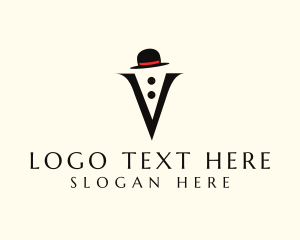 Tuxedo Collar Hat Logo