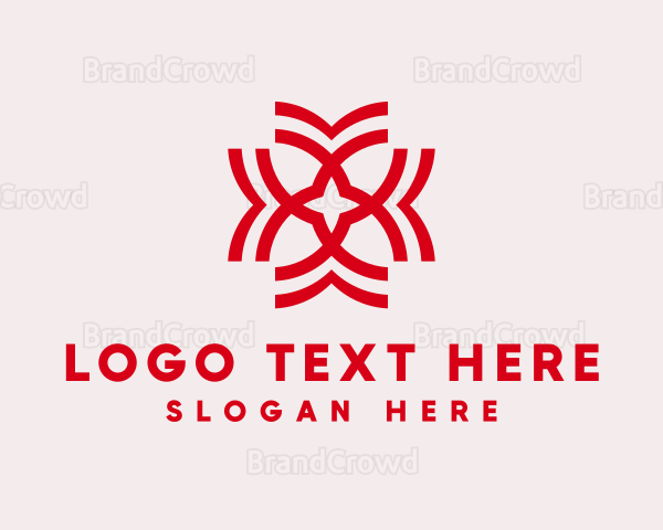 Flower Textile Pattern Logo