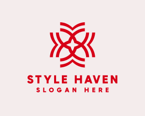 Flower Textile Pattern  Logo