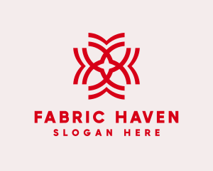 Textile - Flower Textile Pattern logo design