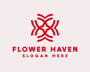 Flower Textile Pattern  logo design