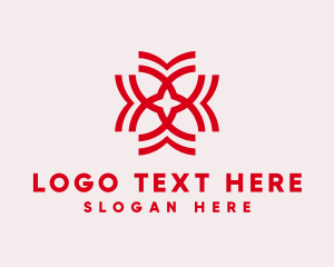 Salon - Flower Textile Pattern logo design