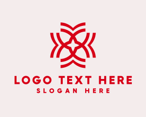 Flower Textile Pattern  Logo