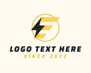 Fast - Electric Company Letter E logo design