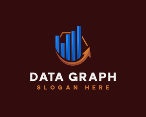 Analytics Arrow Chart logo design