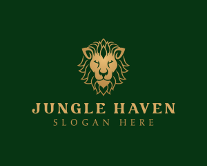 Luxury Jungle Lion logo design