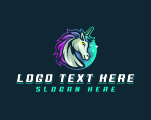 Stallion - Unicorn Pegasus Gaming logo design