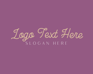 Make Up - Curve Script Wordmark logo design
