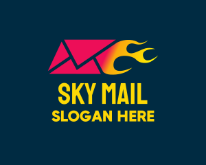 Hot Mail Envelope logo design