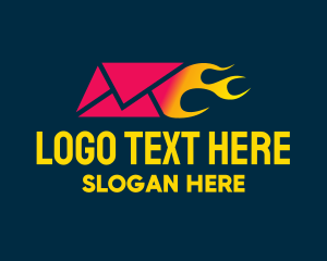 Messenger - Hot Mail Envelope logo design
