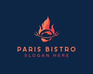 BBQ Grill Seafood logo design