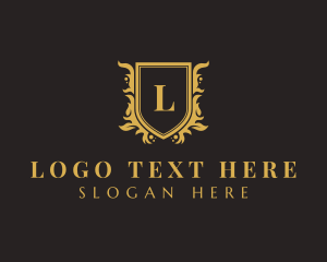 High End - Premium Decorative Shield logo design