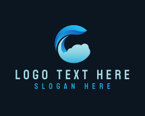 Startup - Cloud Startup Letter C logo design