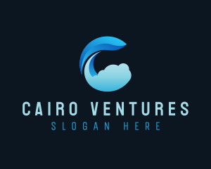  Cloud Startup Letter C logo design