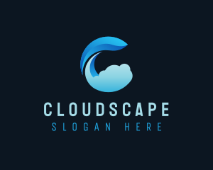  Cloud Startup Letter C logo design