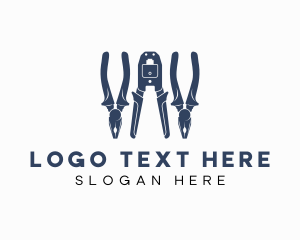 Pliers - Crimp Plier Utility Tools logo design