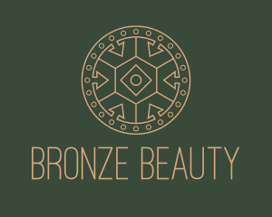 Bronze - Bronze Medieval Shield logo design