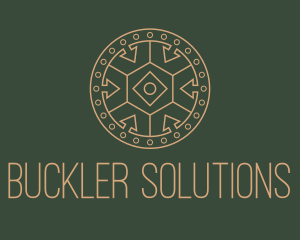 Buckler - Bronze Medieval Shield logo design