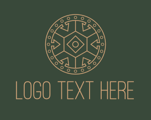 Mongolian - Bronze Medieval Shield logo design