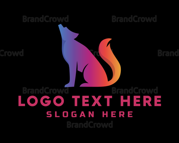 Gradient Wild Wolf Logo