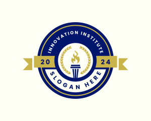 Institute - University Torch Education logo design