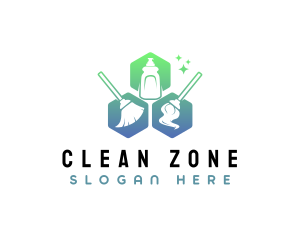 Sanitary Disinfection Cleaning  logo design