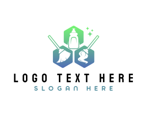 Clean - Sanitary Disinfection Cleaning logo design