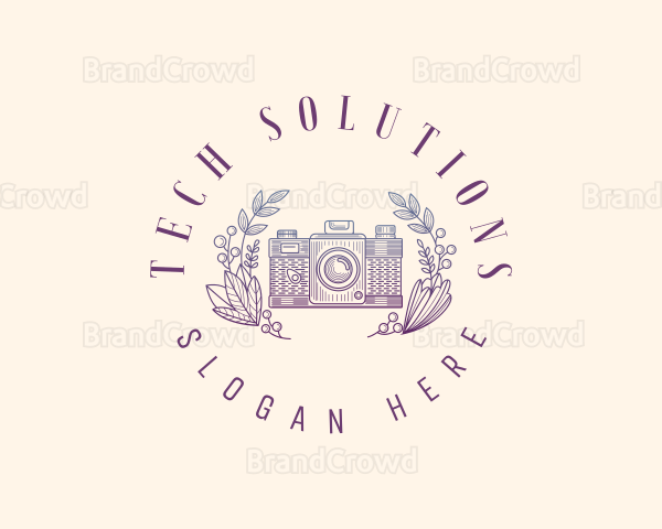 Retro Photography Camera Logo