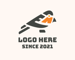 Wildlife Center - Minimalist Robin Bird logo design