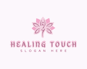 Yoga Female Flower logo design