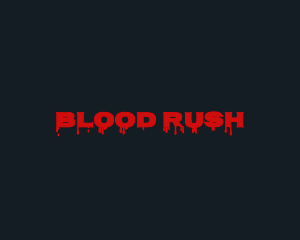 Blood Drip Stab Horror  logo design