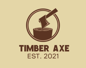 Brown Axe Lumberjack logo design