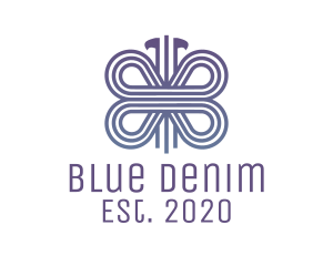 Blue Butterfly Wings logo design