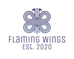 Wings - Blue Butterfly Wings logo design