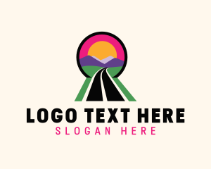 Scenic - Avenue Mountains Road logo design