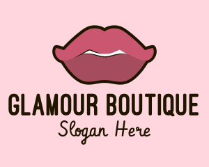 Glamour - Lips Beauty Cosmetics logo design
