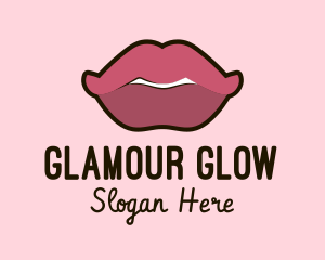 Glamour - Lips Beauty Cosmetics logo design