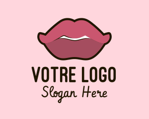 Esthecian - Lips Beauty Cosmetics logo design