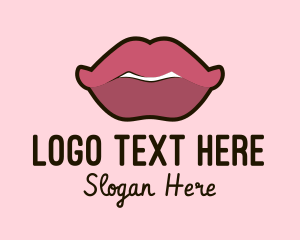 Lipstick - Lips Beauty Cosmetics logo design