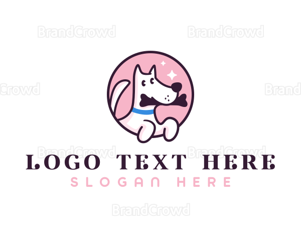 Cute Puppy Food Logo